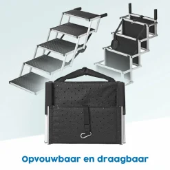 ProPlus Zwinger & Transport-Hundetreppe - 116 x 33 x 63 cm