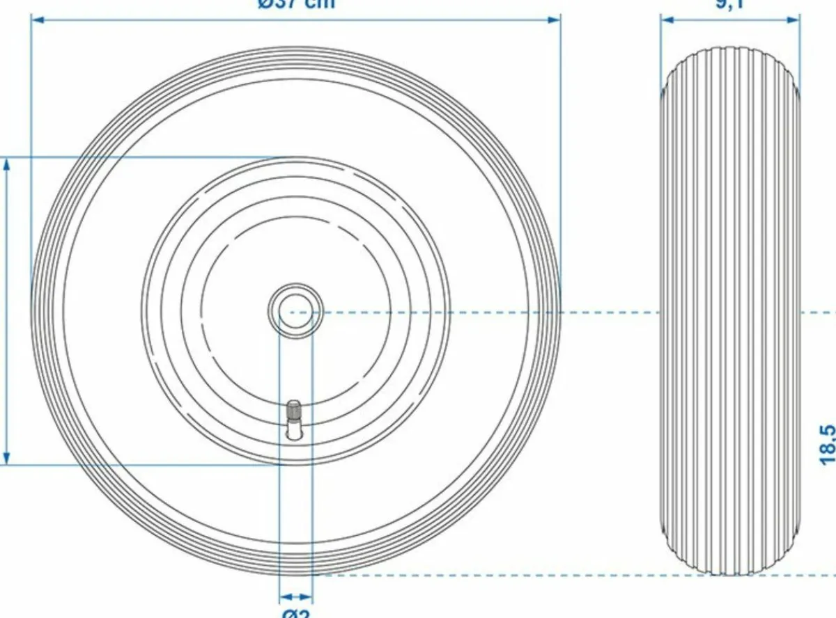 ProPlus Metall-Felge Luftreifen - 16 Zoll< Anhängerzubehör