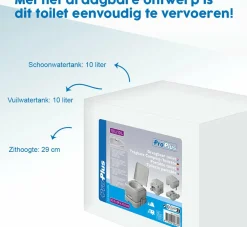 ProPlus Tragbare Toiletten^Portable Toilette - 29 cm