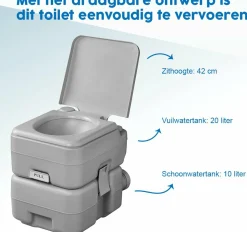ProPlus Tragbare Toiletten^Portable Toilette - 42 cm