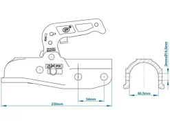 ProPlus Kupplungen^Rund Ø60 mm Kugelkupplung - Gebremst