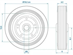 ProPlus Stützrad mit Metallfelge< Stützräder