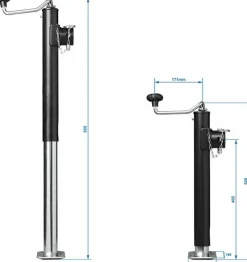 ProPlus Anhängerzubehör-TH52/5000 Heavy Duty Abstellstütze - 2500 kg