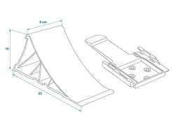 ProPlus Unterlegkeil mit Halter - White< Chassiszubehör