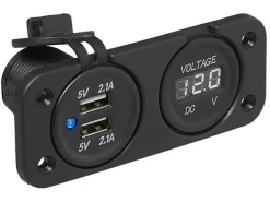 ProPlus 6-30V Voltmeter - 2 USB Built-in Kit< Usb Steckdosen 12V