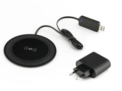 Caliber Usb Steckdosen 12V|Schuko Kabeltrommel^PSQ10C-B Qi Wireless Ladegerät - mit schwarzem Adapter