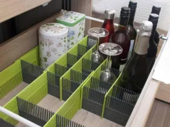 Purvario Aufbewahrung Küche^Schubladen Organizer - Lime Anthracite
