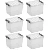 Sunware Aufbewahrungsboxen-Q-line 3 Liter Transparente Aufbewahrungsbox - 6 Stück