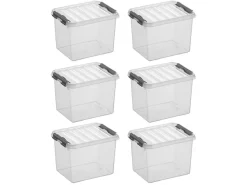 Sunware Aufbewahrungsboxen-Q-line 3 Liter Transparente Aufbewahrungsbox - 6 Stück