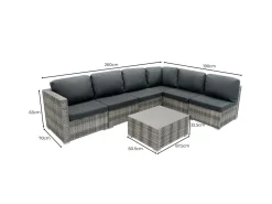Monstershop Lounge Sets^Rattan Modular 7-teiliges Möbelset – Grau