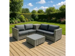 Monstershop Rattan Modular 6-teiliges Möbelset – Grau< Lounge Sets