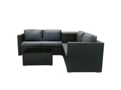 Monstershop Lounge Sets-Rattan Modular 6-teiliges Möbelset – Schwarz