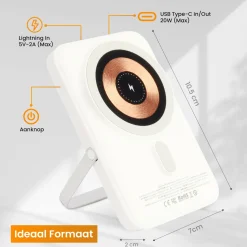 R2B Powerbanks-10000 mAh MagSafe Powerbank - White