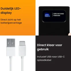 R2B Powerbanks-20.000 mAh Schnellladegerät Powerbank mit LED-Anzeige