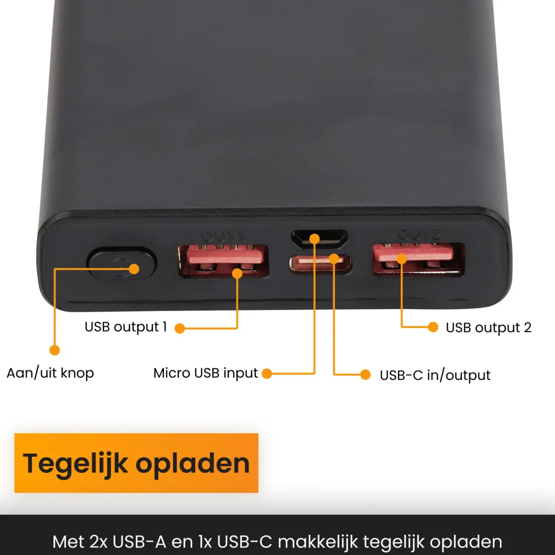 R2B Powerbanks-20.000 mAh Schnellladegerät Powerbank mit LED-Anzeige