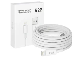 R2B Tv Kabel & Stecker^2 Meter weißes USB-A zu Lightning Kabel
