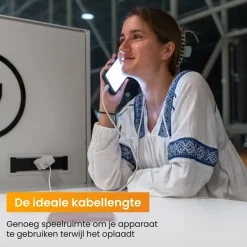 R2B Tv Kabel & Stecker^2 Meter weißes USB-A zu Lightning Kabel