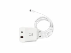 R2B 1 Meter Weißes USB-C Kabel mit USB-A & USB-C Ladegerät< Tv Kabel & Stecker