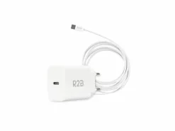 R2B Tv Kabel & Stecker-1 Meter weißes USB-C Kabel mit USB-C Ladegerät