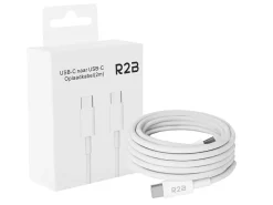 R2B Tv Kabel & Stecker-2 Meter Weißes USB-C zu USB-C Kabel