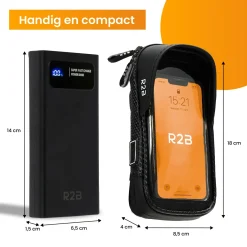 R2B Fahrrad Zubehör-Fahrrad-Handyhalterung + Powerbank 10.000 mAh