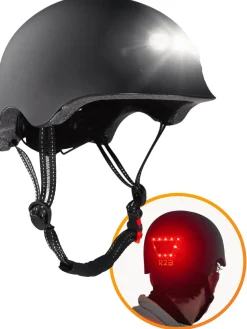 R2B Fahrradhelme-Fahrradhelm mit LED-Leuchten - Größe XL - 61-64 cm