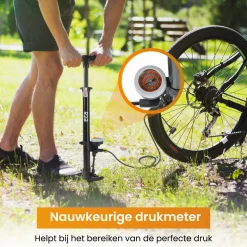 R2B Fahrradpumpe mit Manometer – Doppelventilkopf< Fahrradpumpen