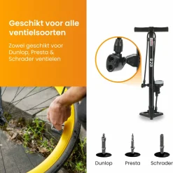 R2B Fahrradpumpe mit Manometer – Doppelventilkopf< Fahrradpumpen