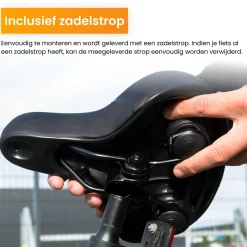 R2B Fahrradsattel - Mit wasserdichter Satteldecke - Schwarz< Fahrrad Zubehör