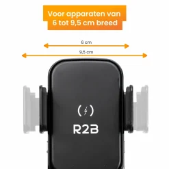 R2B Handyhalterung Auto mit kabellosem Ladegerät - Black< Elektro Zubehör