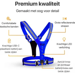 R2B Laufweste wiederaufladbar - Laufende Beleuchtung - Blau< Wanderschuhe & Wanderzubehör