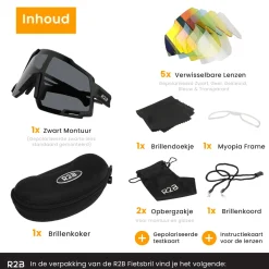 R2B Radsportbrille mit 5 austauschbaren Gläsern -Sportbrille< Sonnenbrillen