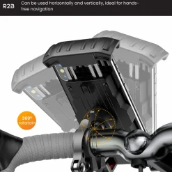 R2B Fahrrad Zubehör^Robuster Fahrrad & Motorrad Handyhalter