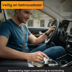 R2B Usb Steckdosen 12V-20W USB-C & USB-A Autoladegerät - White