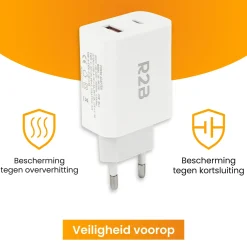 R2B 20W Weißes USB A & USB C Ladegerät< Elektro Zubehör