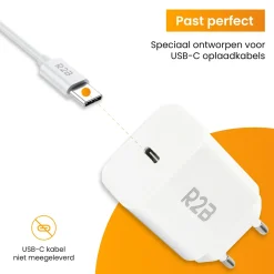 R2B Elektro Zubehör^20W Weißes USB-C-Ladegerät