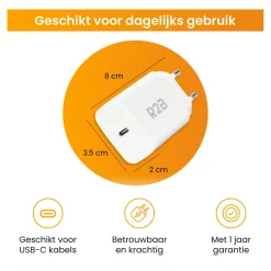 R2B Elektro Zubehör^20W Weißes USB-C-Ladegerät