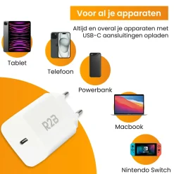 R2B Elektro Zubehör^20W Weißes USB-C-Ladegerät