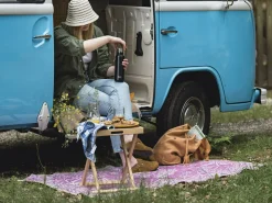Campooz Campinghocker^Rebel Outdoor blauer Hocker mit Tablett
