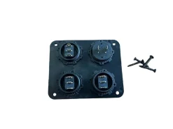 Markenlos Usb Steckdosen 12V-Ripca 3-fach 12 V Schalter & Voltmeter Einbaukit