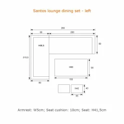 Garden Impressions Lounge Sets-Santos Lounge-Dining Set-5tlg-Links-acacia