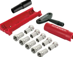 Schwaiger 715194 F-Stecker Montage-Set< Tv Kabel & Stecker