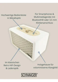 Schwaiger Radios-24 Watt Retro Bluetooth Lautsprecher