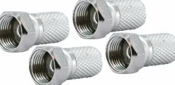 Schwaiger Tv Kabel & Stecker-4 x 7,3 mm F-Aufdrehstecker Set