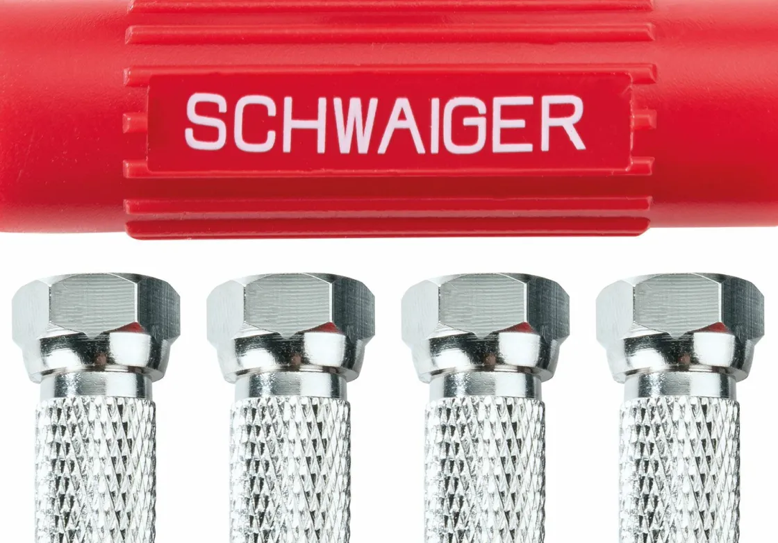Schwaiger Tv Kabel & Stecker-ADH14 satz von 4 F-Stecker mit Aufdrehhilfe