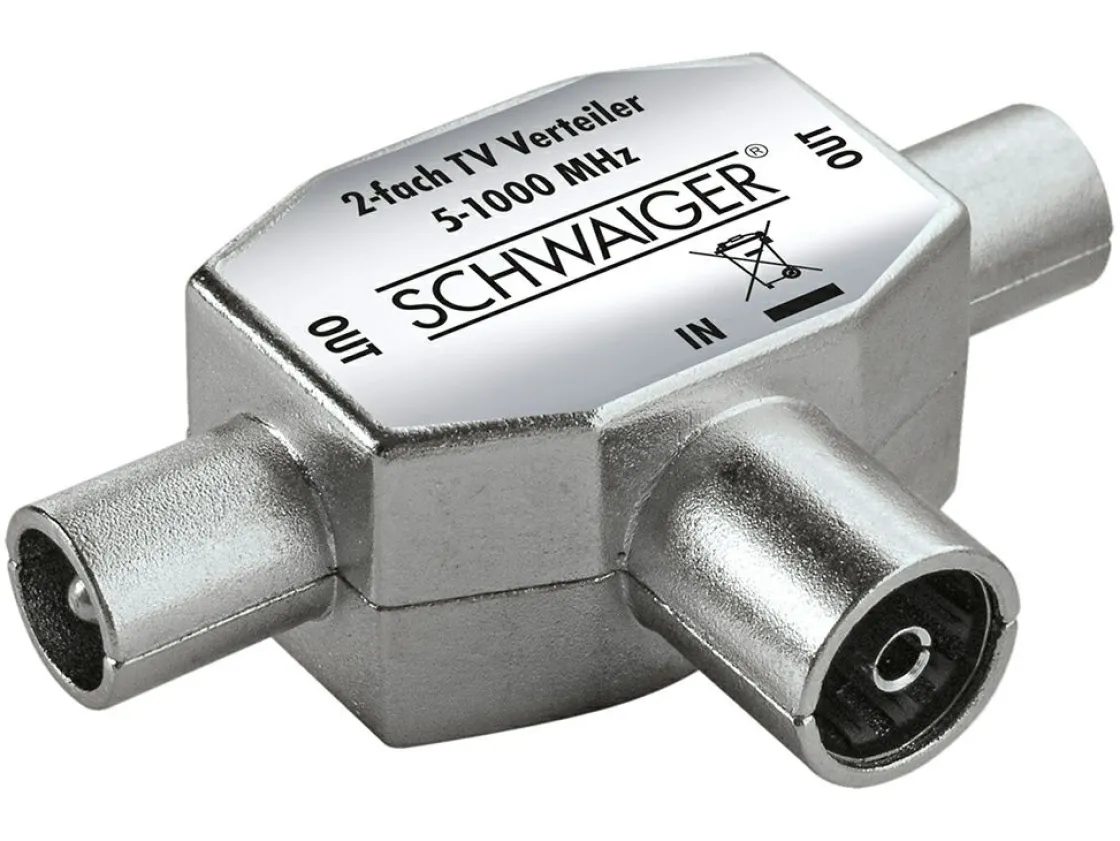 Schwaiger Tv Kabel & Stecker-2-fach TV Verteiler