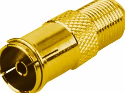 Schwaiger Tv Kabel & Stecker-GOUST9320 Vergoldeter F-Adapter