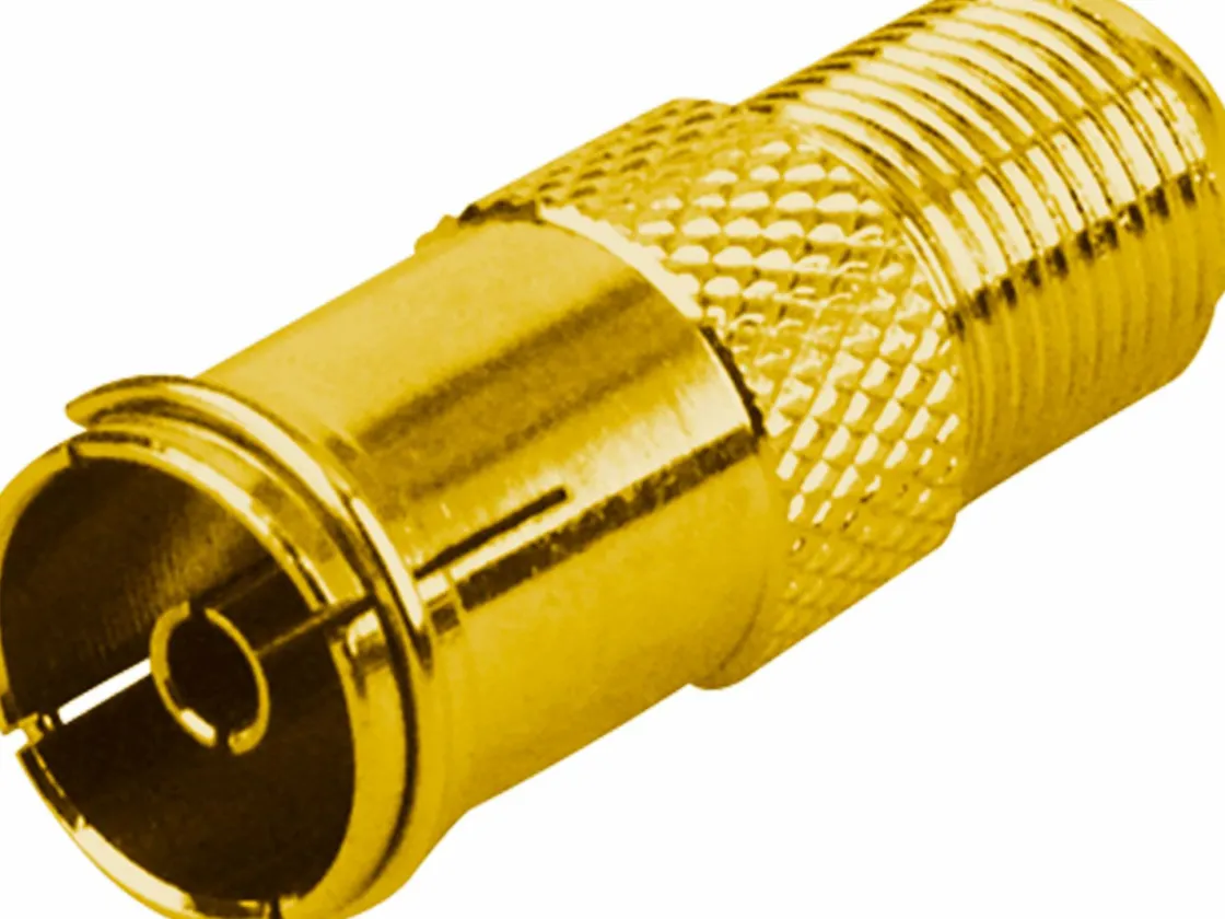 Schwaiger Tv Kabel & Stecker-GOUST9320 Vergoldeter F-Adapter