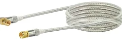 Schwaiger Tv Kabel & Stecker^KVCWHD15 1,5 Meter transparent gewinkeltes Satellitenkabel