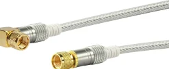 Schwaiger Tv Kabel & Stecker^KVCWHD15 1,5 Meter transparent gewinkeltes Satellitenkabel